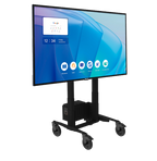 Large monitor on a stand with a white background