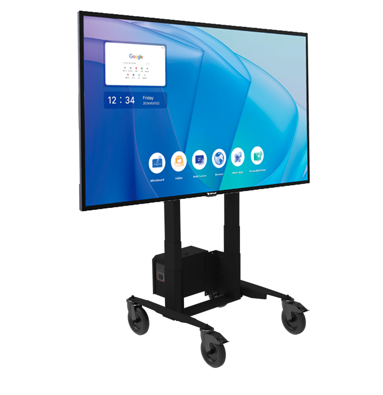 Large monitor on a stand with a white background