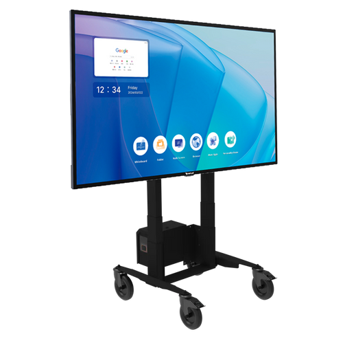Large monitor on a stand with a white background